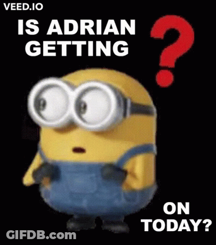 Minion Question Mark Is Adrian Getting On Today GIF