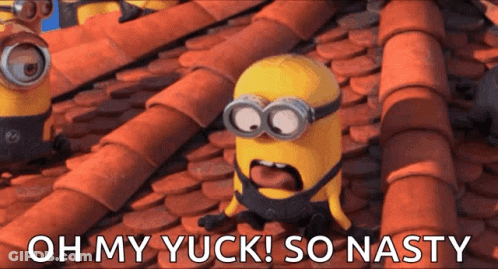Minion Saying Oh My Yuck So Nasty GIF