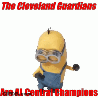 Minion Saying The Cleveland Guardians Are A Central Champions GIF