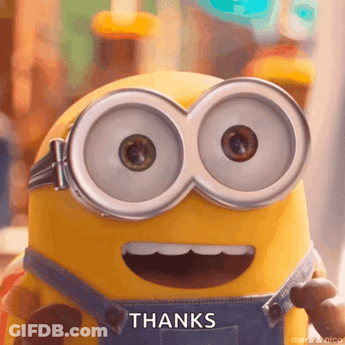 Minion Smiling Thanks GIF