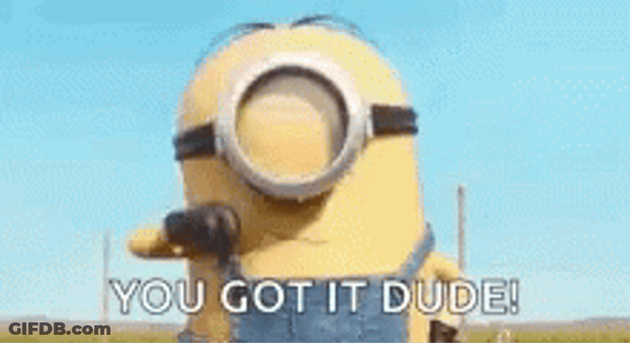 Minion Stuart You Got It Thumbs Up Kid GIF