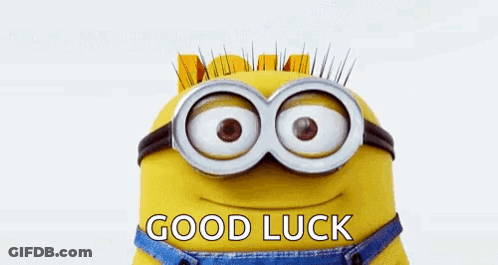 Minion Wearing Goggles And Crown GIF