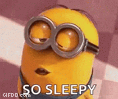 Minion Wearing Goggles And Glasses Sleeping GIF