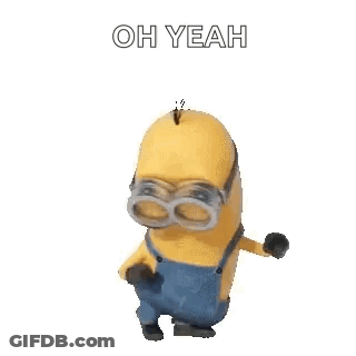 Minion Wearing Goggles And Suspenders Dancing GIF