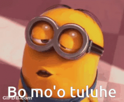 Minion Wearing Goggles Saying Bo Mo O Tuluhe GIF