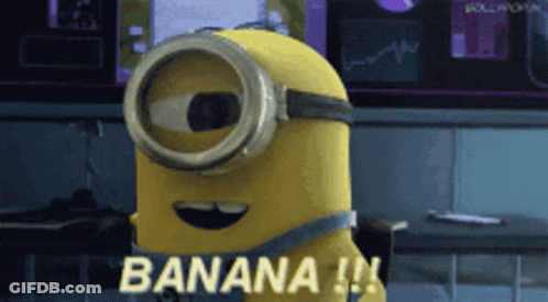 Minion Wearing Goggles Says Banana GIF