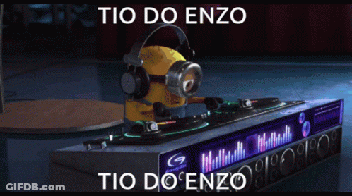Minion Wearing Headphones On Turntable Tio Do Enzo GIF