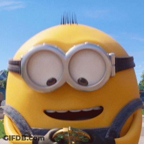 Minion Wearing Overalls And Goggles GIF