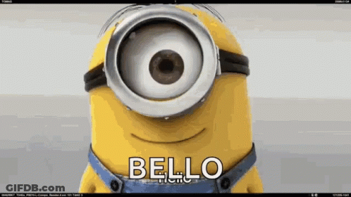 Minion With Bello GIF
