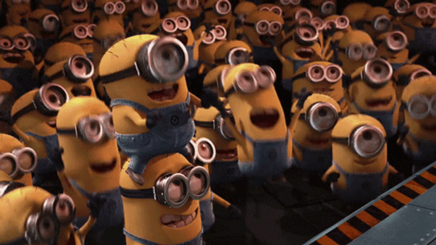 Minions Carl Shaking Hands With Gru GIF