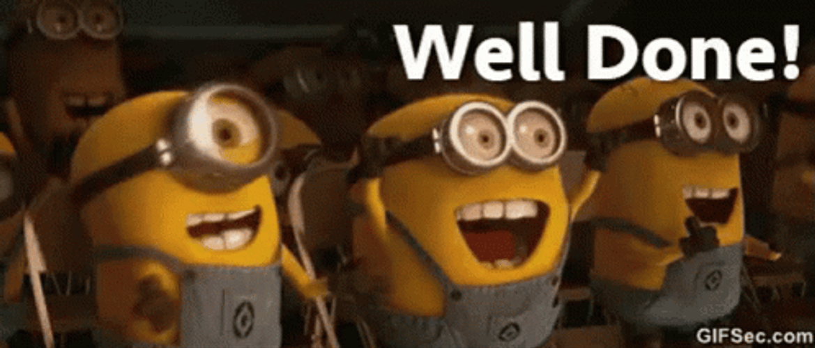 Minions Celebrate Awesome Job GIF