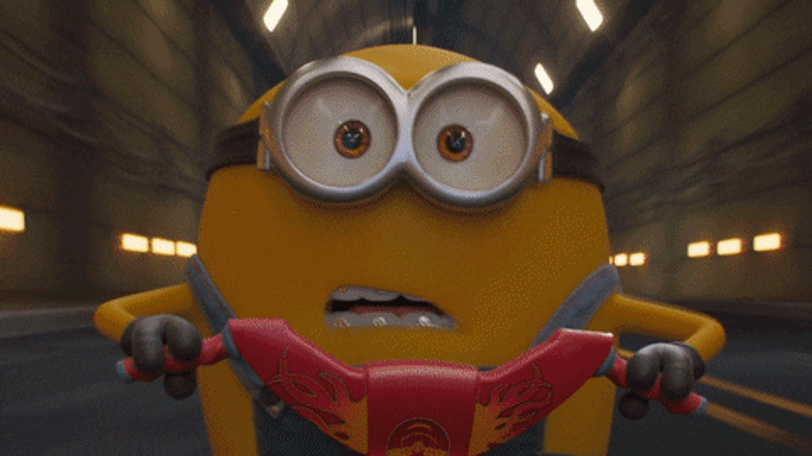Minions Darwin Driving GIF