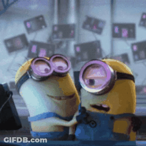 Minions Funny Hug GIF