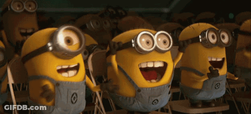Minions In Overalls And Goggles GIF