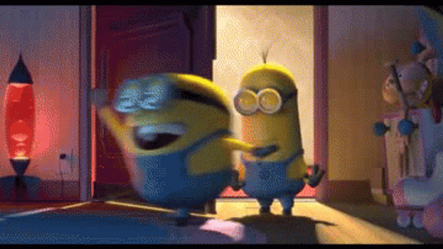 Minions Kevin Pulling Jerry GIF