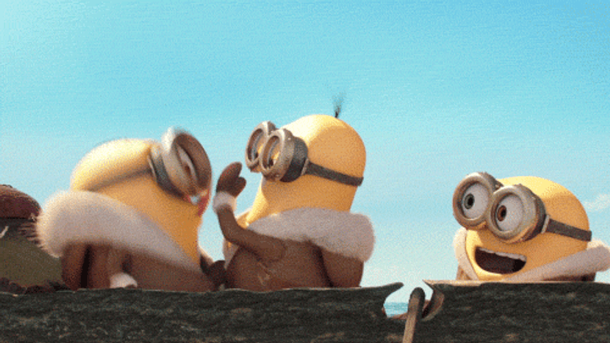 Minions Kevin Slapping Carl With Bob GIF