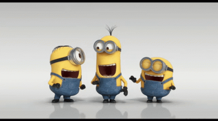 Minions Laughing Out Loud Falling GIF