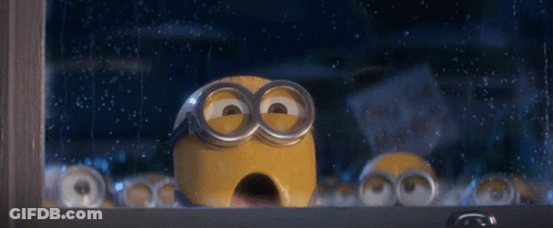 Minions Looking Out Window GIF