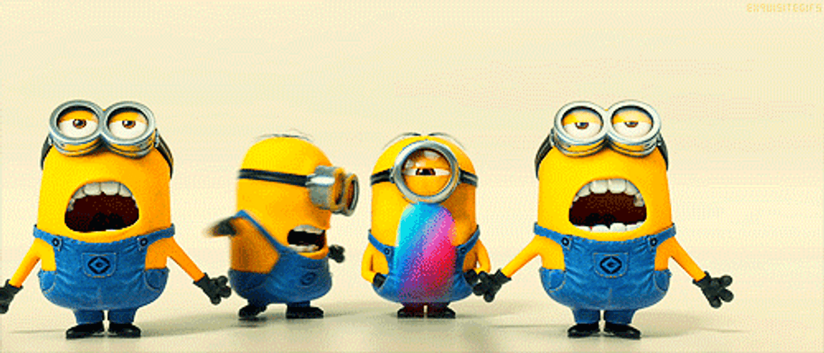 Minions Mark And Mike Singing GIF