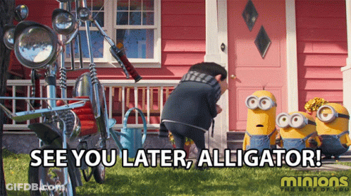 Minions Poster Man In Front Of Red House GIF