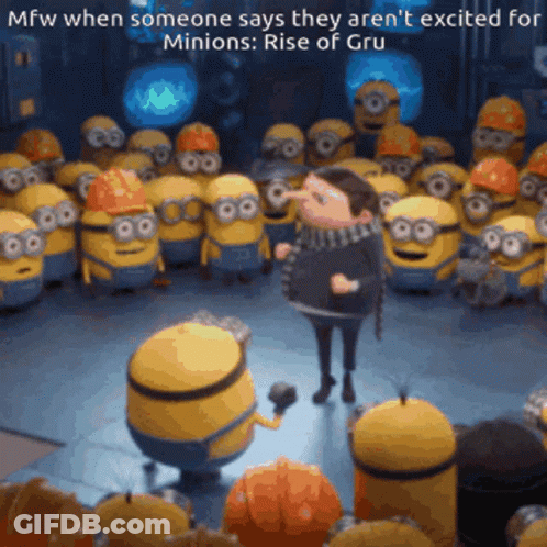 Minions React To Not Being Excited GIF
