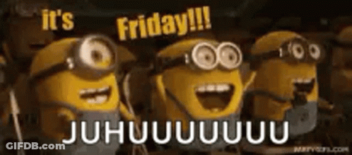 Minions Saying It's Friday GIF