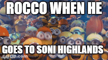 Minions Saying Rocco When He Goes To Soni Highlands GIF