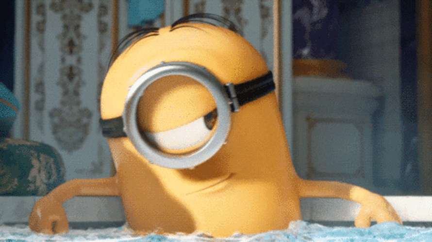 Minions Stuart Kissing Fire Hydrants GIF