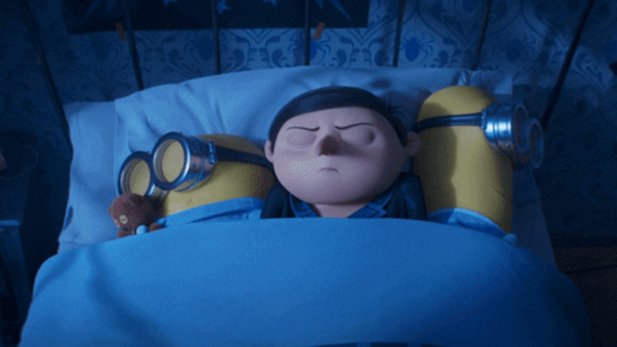 Minions Stuart Saying Goodnight GIF