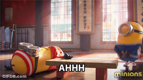 Minions Talking In Movie Poster GIF