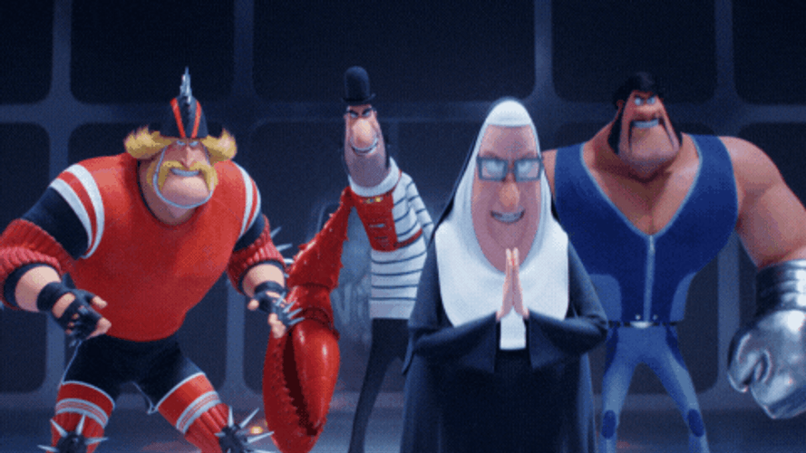 Minions: The Rise Of Gru Antagonists Attacking GIF