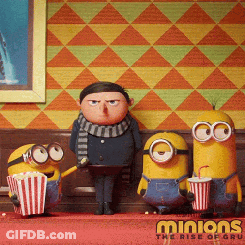 Minions The Rise Of Gru Eating Popcorn GIF