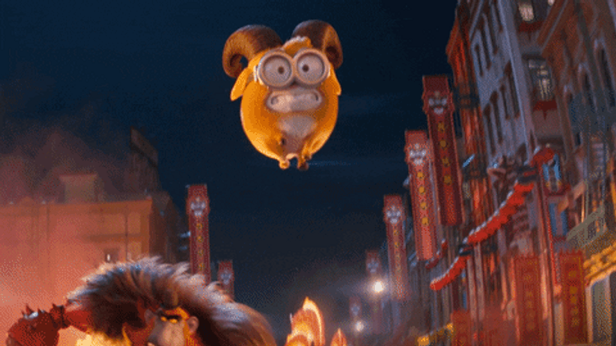 Minions: The Rise Of Gru Ram Hitting Wall GIF