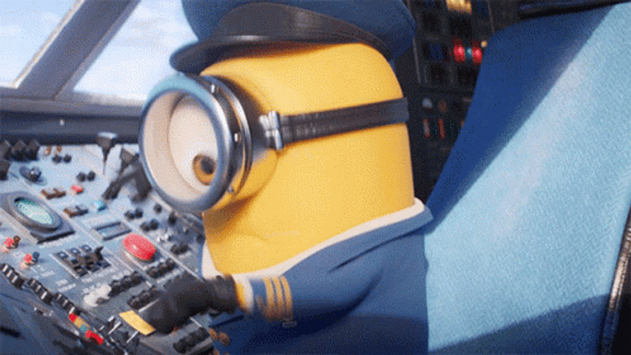 Minions: The Rise Of Gru Stuart Pushing Button GIF