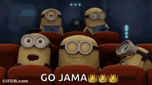 Minions Watching Movie Go Jama GIF