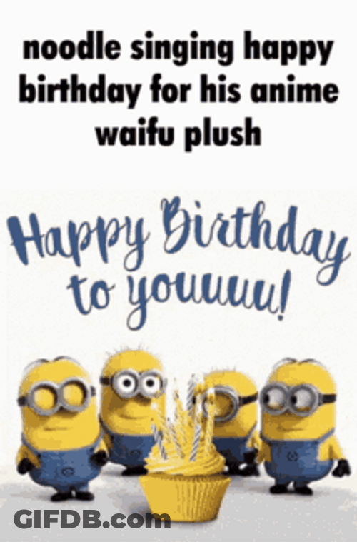 Minions With Birthday Cake Singing Happy Birthday GIF