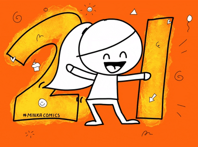 Minka Happy 21 Dancing GIF