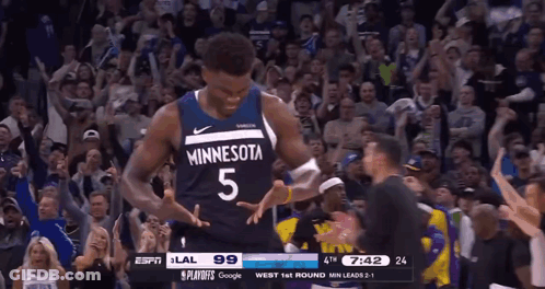 Minnesota Timberwolves Player Celebrating GIF