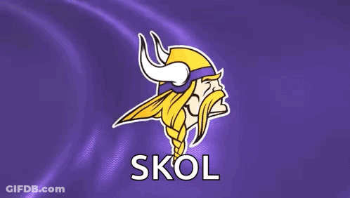 Minnesota Vikings Logo On Purple Background GIF