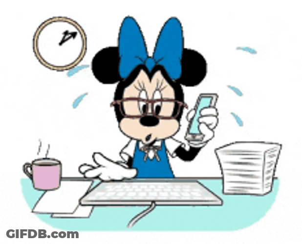 Minnie Mouse Busy GIF