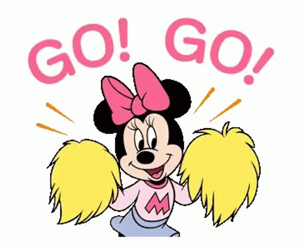 Minnie Mouse Cheers Go Go Go GIF