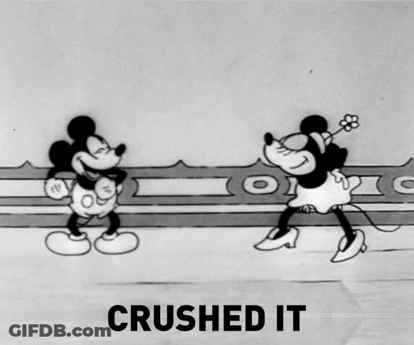 Minnie Mouse Crushed It With Mickey Mouse GIF