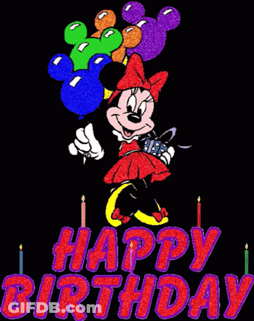 Minnie Mouse Disney Happy Birthday GIF