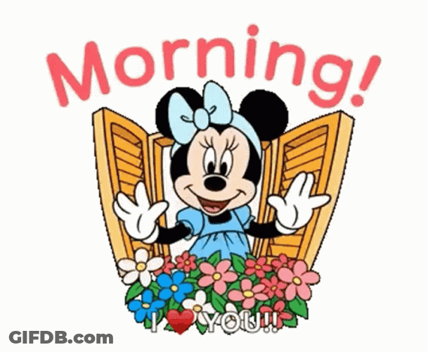 Minnie Mouse Giving You Morning Wink GIF