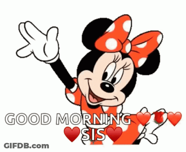 Minnie Mouse Good Morning Sister GIF