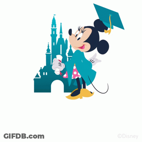 Minnie Mouse Graduation Cap And Gown GIF