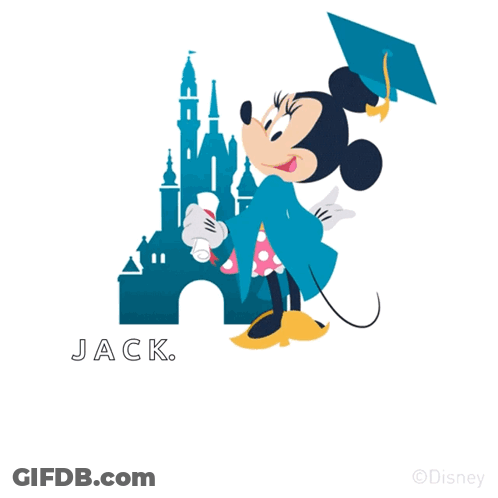 Minnie Mouse Graduation Cap And Gown GIF