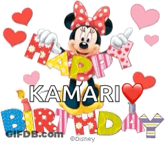 Minnie Mouse Holding Happy Birthday Sign GIF