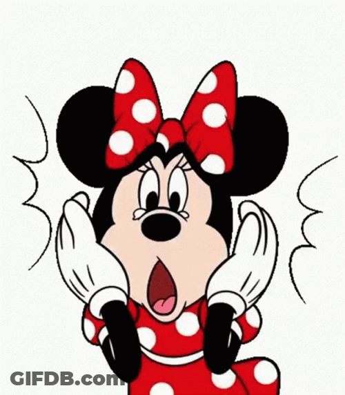 Minnie Mouse Is Shocked GIF