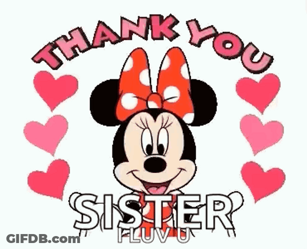 Minnie Mouse Love For Sis GIF